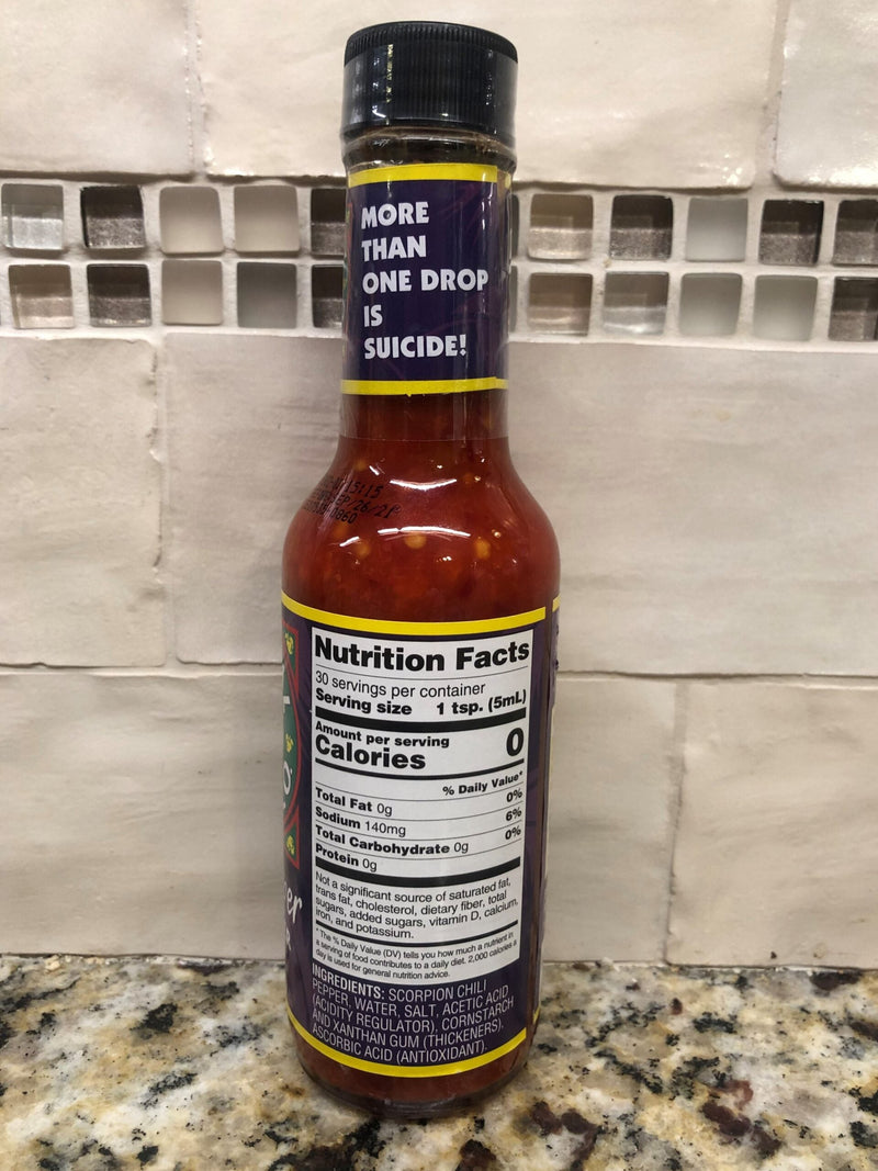 Tropical Pepper Co Scorpion Pepper Sauce 5 Oz Marinade Extremely Hot