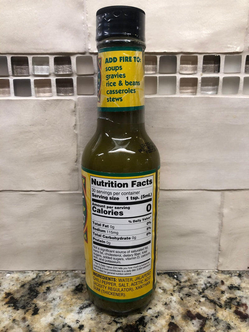 Tropical Pepper Co Green Jalapeno Pepper Hot Sauce 5 Oz Marinade