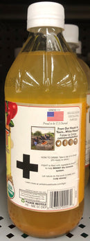 White House FIGHT Organic Apple Cider Vinegar with Mother 16oz Bottle