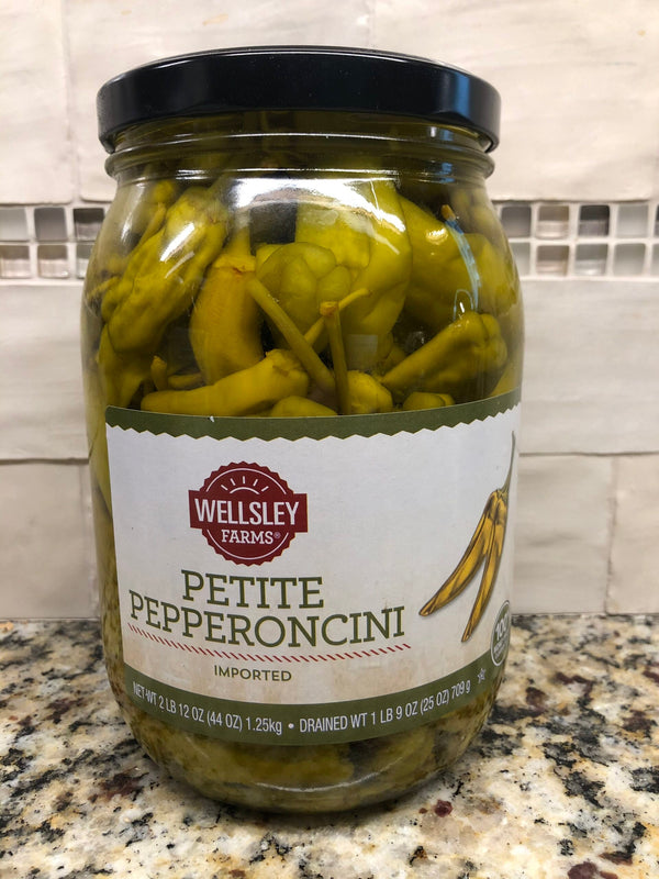 Wellsley Farms Deli Style Petite Pepperoncini Peppers 44 oz Pickles Mt Olive