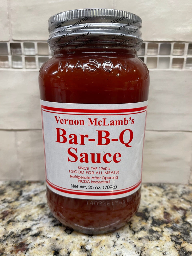 Vernon McLamb's Bar-B-Q Sauce 25 oz BBQ Pork Dip Ribs Chicken Benson NC