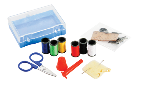 Travel Size Sewing Kit w/ thread needles threader button safety pins scissor etc-0