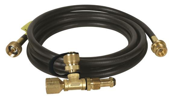 Propane 3 Port Supply Regulator Tee and Hose Trailer Camper RV Motorhome LP Gas-0