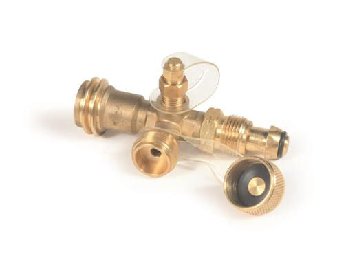 Propane 4 Port Supply Regulator Brass Tee Trailer Camper RV Motorhome LP Gas-0