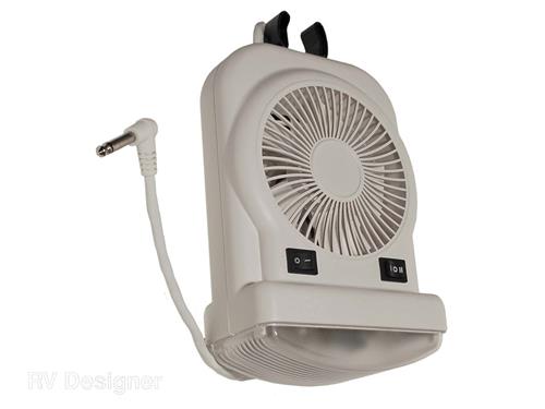 12 Volt Plug in Fan Light Travel Trailer Pop Up Camper RV Bunks-0