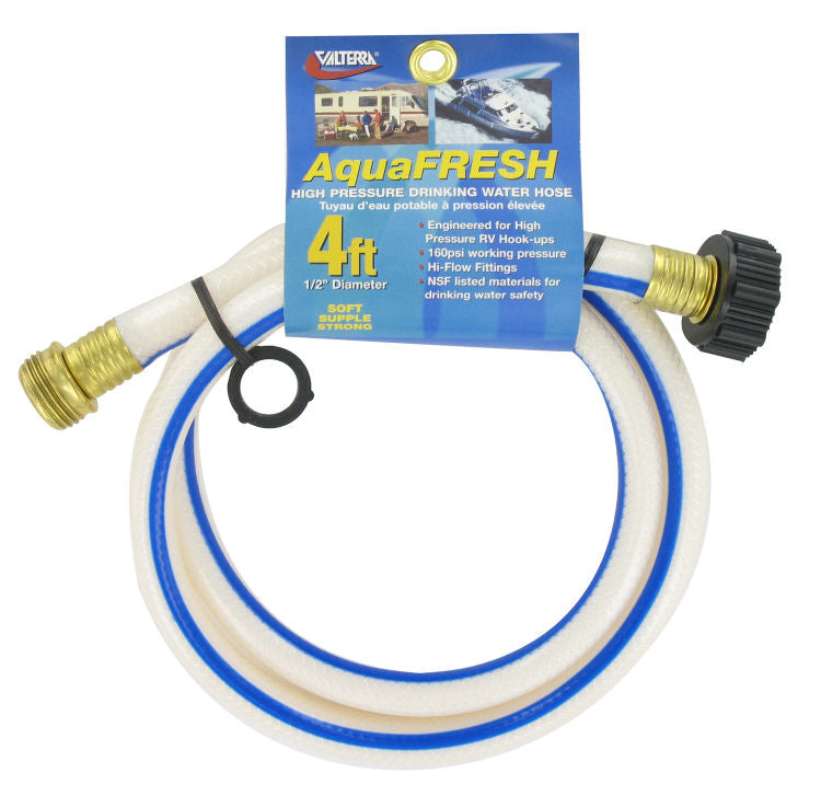 Drinking Water Utility Hose 1/2″ X 4′ White Camper Travel Trailer Pop Up RV NEW