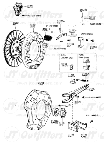 Release Bearing Clips for 69-74 LC