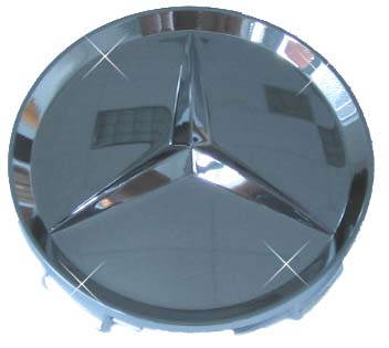 CHROME Wheel Center Caps Mercedes Benz Rim Emblem Hub