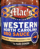 Mac's Speed Shop Western North Carolina BBQ Sauce 16 oz Bottle Barbecue