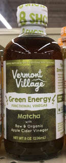 Vermont Village Organic Green Energy Matcha Sipping Vinegar 8 Oz