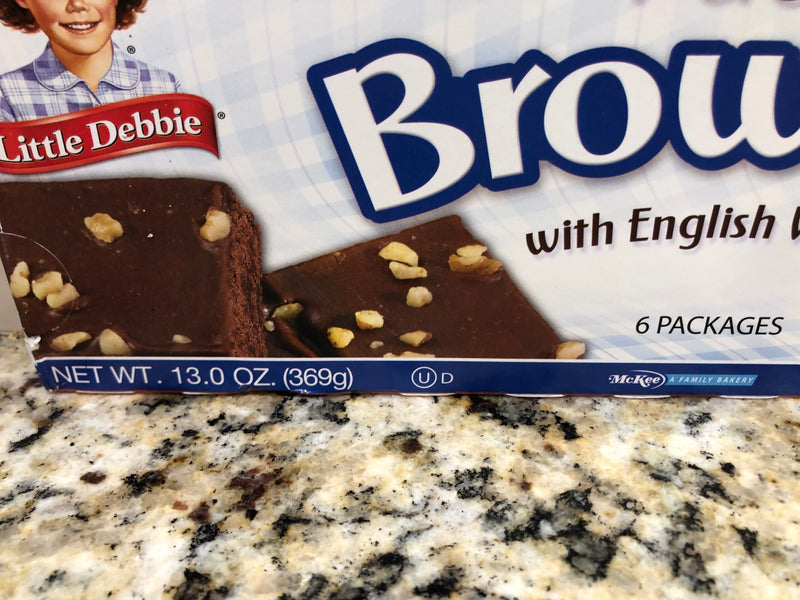 Little Debbie Fudge Brownies with English Walnuts 6 ct 13 oz Chocolate