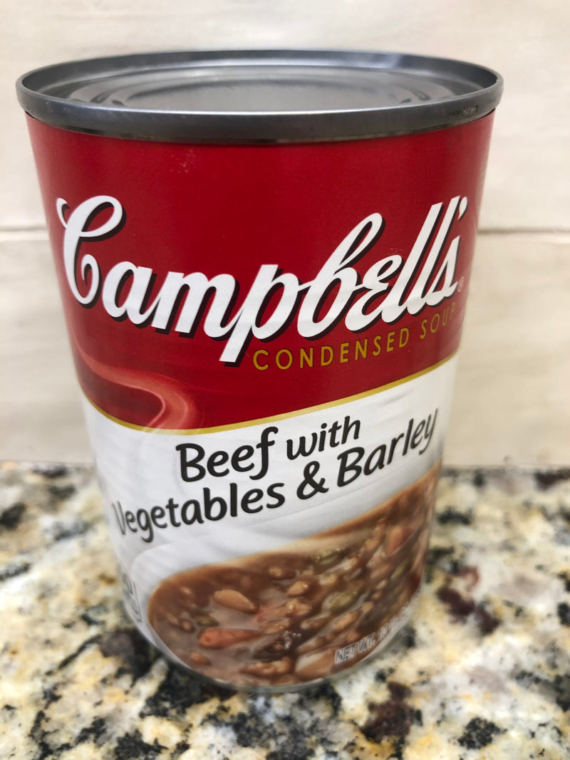 8 CANS Campbell's Condensed Beef with Vegetables & Barley Soup 10.5 oz Can