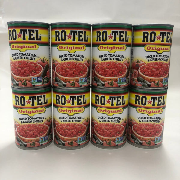 8 ROTEL Original Diced Tomatoes and Green Chilies 10 oz Cans FREE SHIP RO*TEL