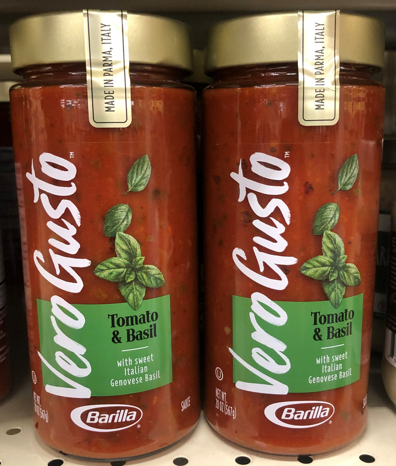 Barilla Vero Gusto Tomato & Basil Pasta Sauce 2 Pack 40oz Stock True Taste