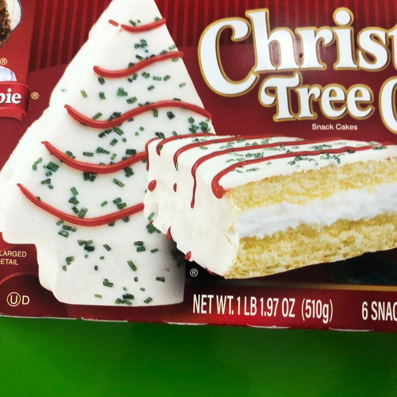 Big Pack Little Debbie White Christmas Tree Cake 6 Creme Pies Cookies Trees