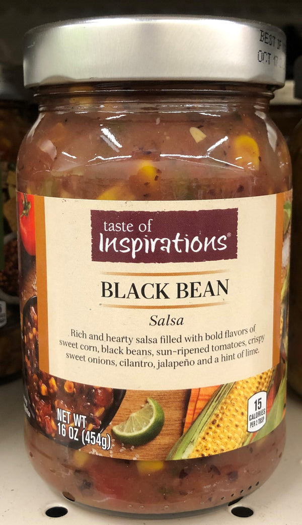 Taste of Inspirations Corn & Black Bean Salsa 16 oz Picante Dip Pepper