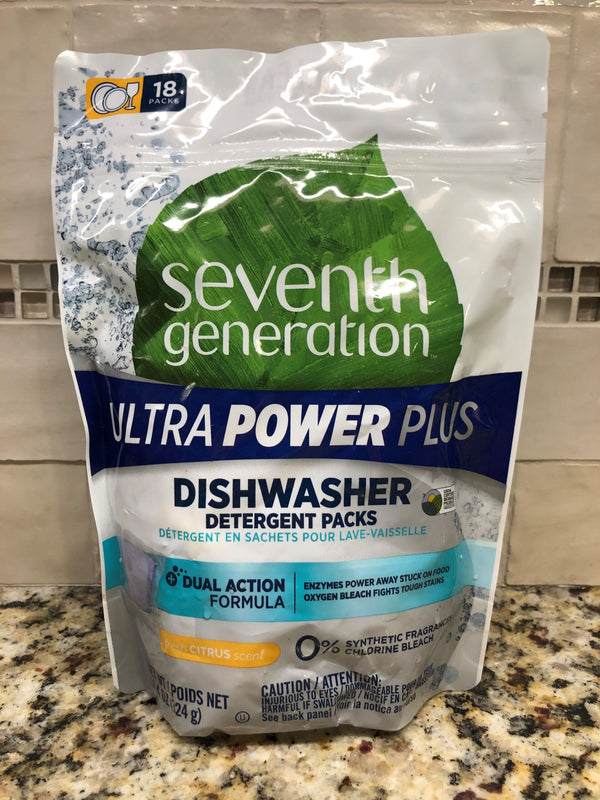 Seventh Generation Dishwasher Detergent Packs, Fresh Citrus, 18 count Pods