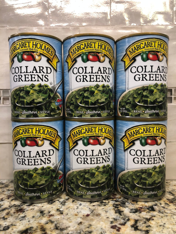 6 CANS Margaret Holmes Southern Style Collard Greens 14.5 oz Can