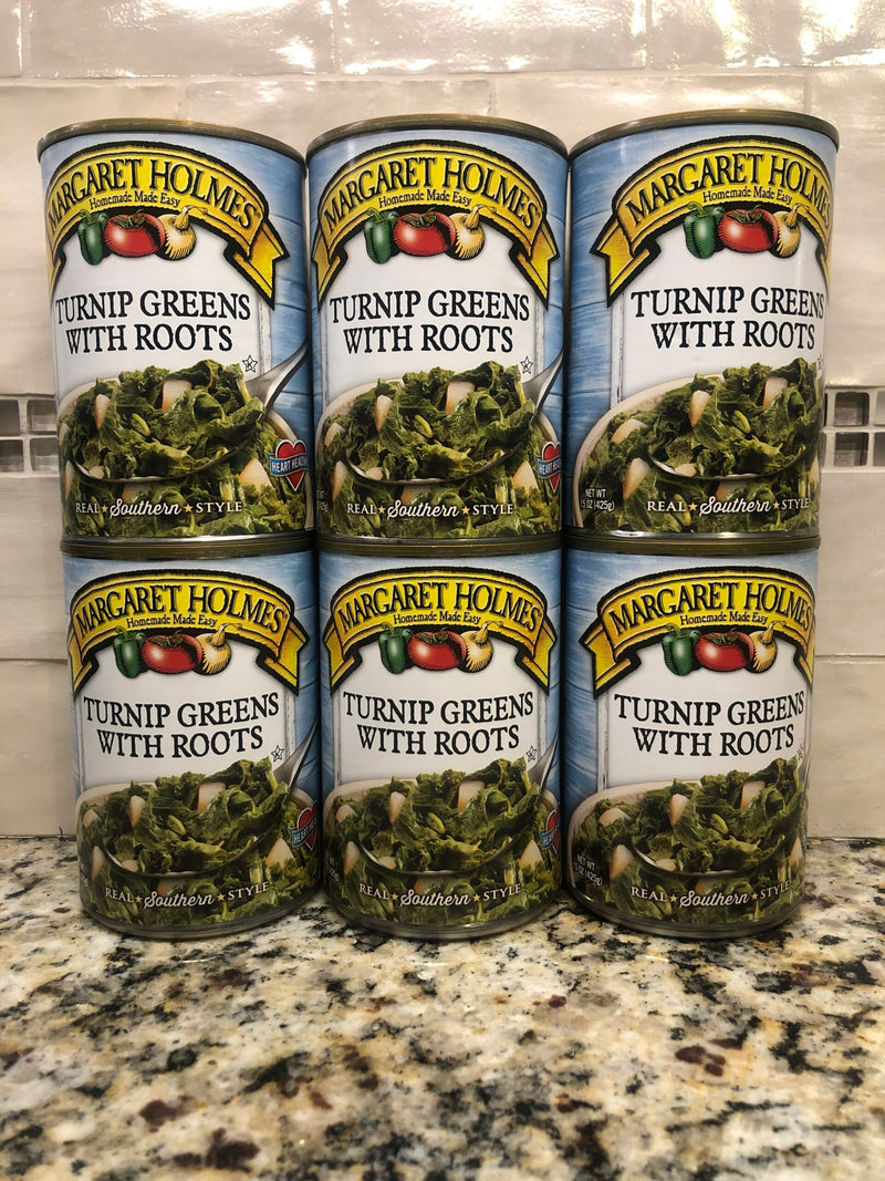 6 CANS Margaret Holmes Southern Style Turnip Greens & Roots 15 oz Can