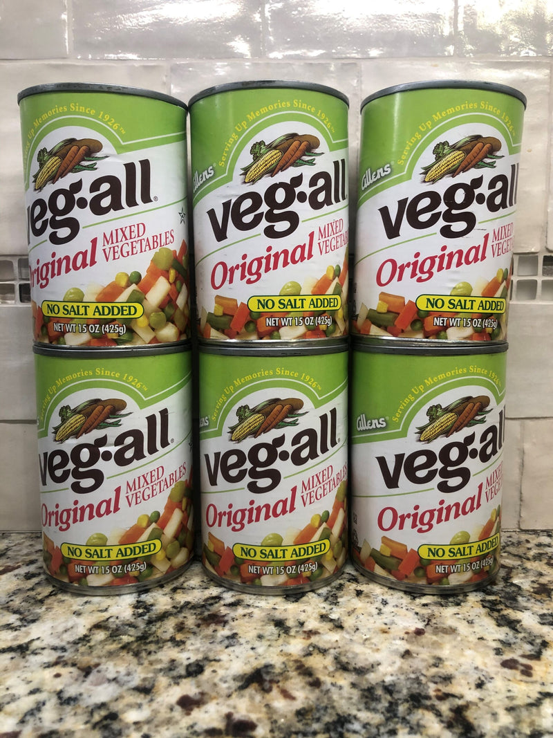 6 CANS Veg-All Original Mixed Vegetables No Salt Added 15 oz Can