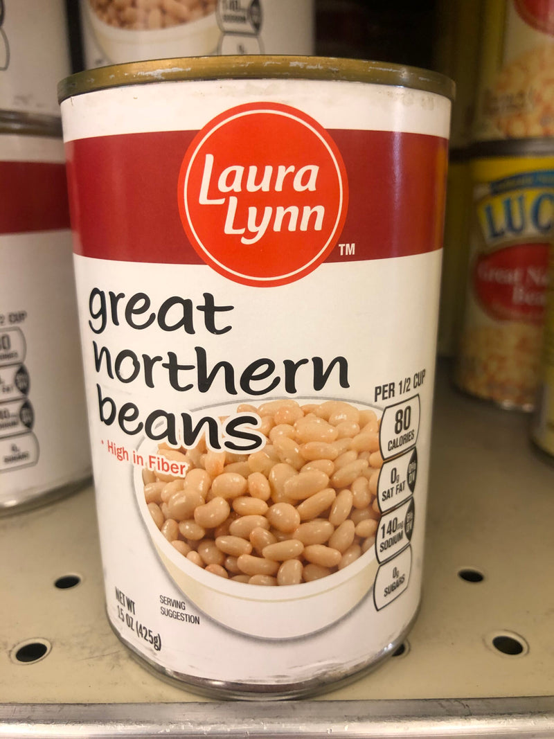 6 CANS Laura Lynn Great Northern Beans 15 oz Can ham chili three bean salad