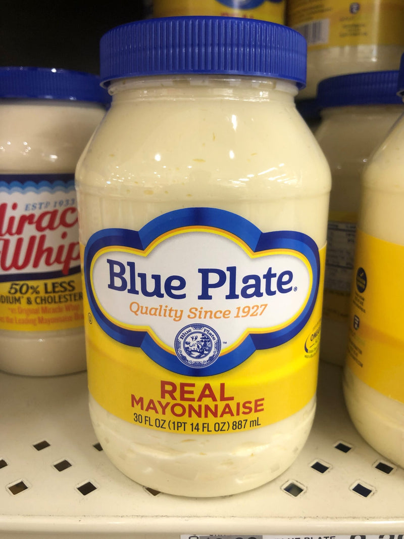 TWO JARS Blue Plate Real Mayonnaise 30 Oz Mayo Sandwich Spread Condiment