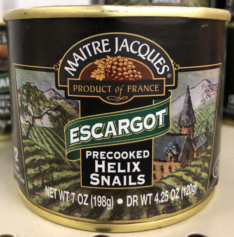 6 CANS World Finer Foods Maitre Jacques Helix Snails 12 ea Escargots French