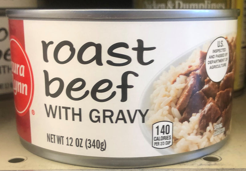 6 CANS Laura Lynn Fully Cooked Roast Beef in Gravy 12 oz can Broth