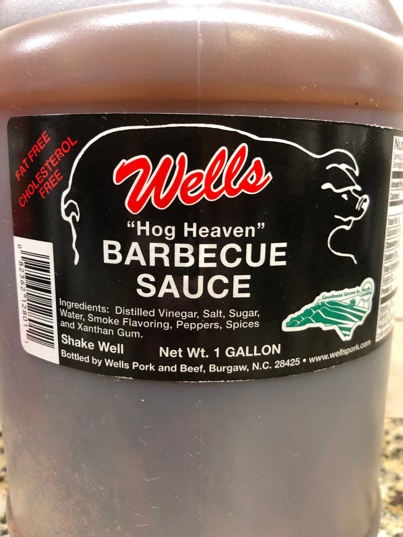 Well's Original Hog Heaven Barbecue Sauce 1 Gallon Chicken Pork Dip