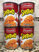 FOUR CANS Campbell's Spaghetti Pasta Tomato Cheese Sauce 15.8 oz Can