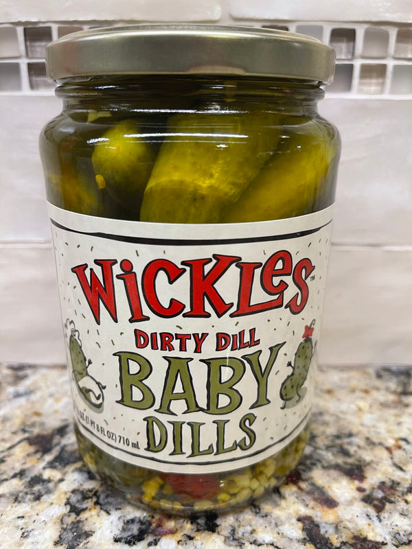 Wickles Dirty Dill Baby Dills Pickle 24 oz garlic and chili pepper dill