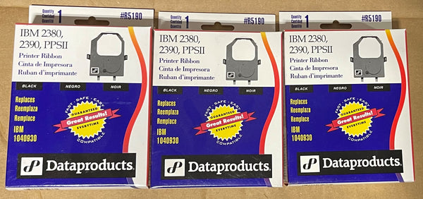 THREE PACKS Dataproducts R5190 Printer Ribbon Nylon Black IBM Lexmark