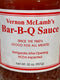 Vernon McLamb's Bar-B-Q Sauce 32 oz BBQ Pork Dip Ribs Chicken Benson NC