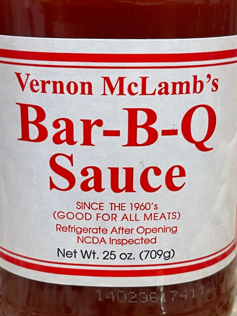 Vernon McLamb's Bar-B-Q Sauce 25 oz BBQ Pork Dip Ribs Chicken Benson NC