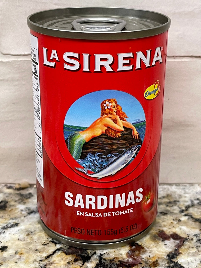 6 CANS La Sirena Sardines in Tomato Sauce 5.5 oz Can Tin Sardines Fish