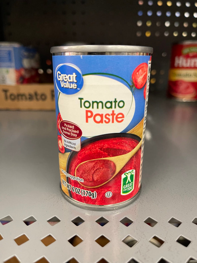 8 CANS Great Value Tomato Paste 6 oz Can pasta chili soup pizza salsa