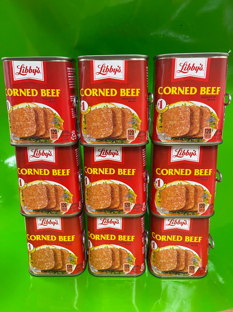 9 x Libby Corned Beef 12oz Can Sandwich Meat Spread Cans FREE SHIP