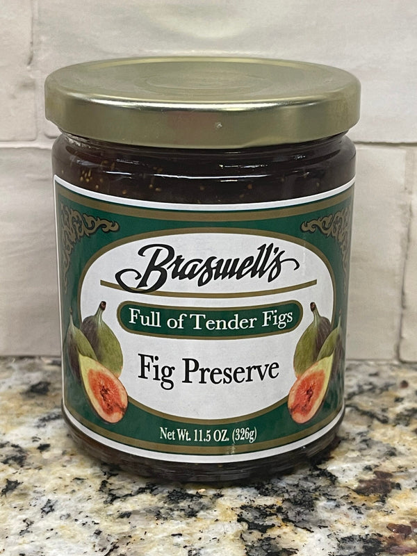 Braswells Fig Preserve 11.5 oz Jar Sweet Savory Jam Jelly Marmalade