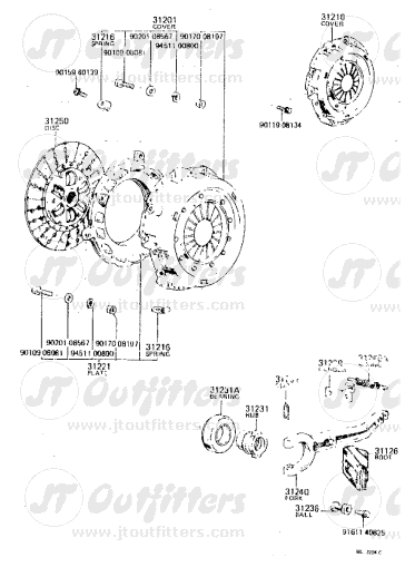 Release Bearing Clip for 75-87 LC