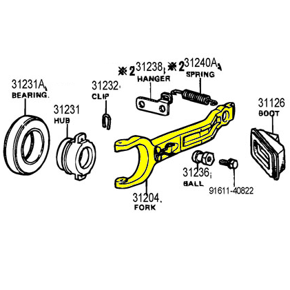 Clutch Release Bearing Arm Toyota Land Cruiser 4 Speed 75-86 FJ40 FJ55 FJ60