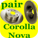 Front Disc Brake Rotors Toyota Corolla Chevy Nova FX 16