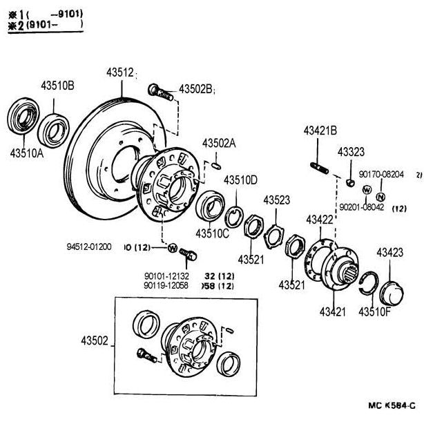 Front Drive Flange for Toyota Land Cruiser FJ80 FzJ80 Lexus LX450 Birfield