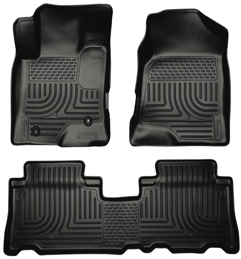 2012-2014 Captiva Sport Floor Mats Black Husky Liners WeatherBEATER Front Rear