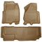 TAN 2012-2015 Ford F250 350 Crew Cab Floor Mats Black Husky Liners WeatherBEATER