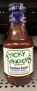 Sticky Fingers Carolina Sweet Barbecue Sauce 18 Oz Pork Beef BBQ