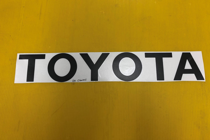 Charcoal TOYOTA Lettering Windshield Decal for Pickup Truck Sticker