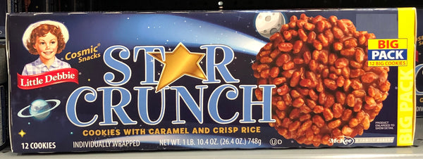 Little Debbie Star Crunch Cosmic Cookies Big Pack caramel crispy rice with fudge