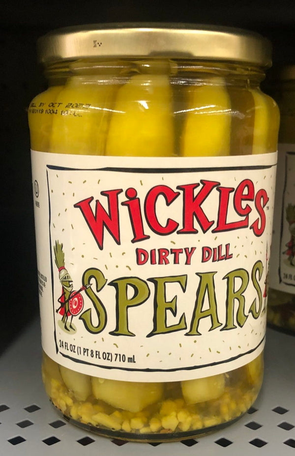 Wickles Dirty Dill Pickle Spears 24 oz garlic and chili pepper