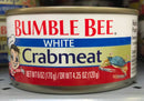 BUMBLE BEE White Crab Meat 6 oz Can Dip Cake Food Salad Snack