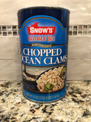 THREE 3lb 3oz CANS BUMBLE BEE Snow's Ocean Chopped Clams Can Chowder FREE SHIP